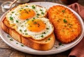 Egg on Toast with Hashbrown