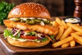 Southern Fried Barramundi Burger